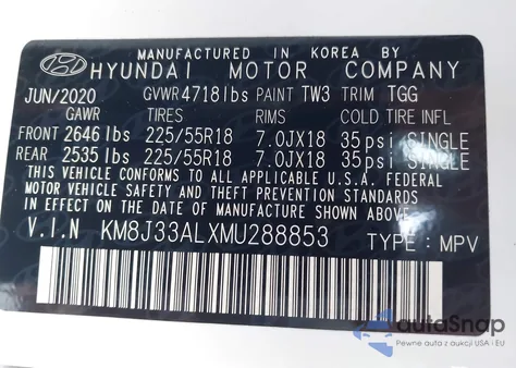 2021 Hyundai Tucson Sel from USA, damaged, VIN KM8J33ALXMU288853